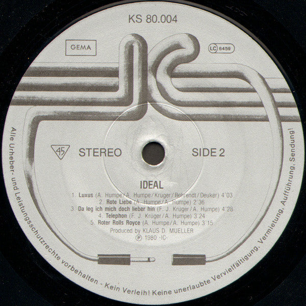 Ideal (3) : Ideal (LP, Album)