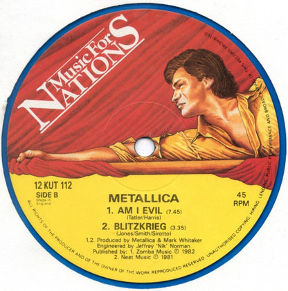 Metallica : Creeping Death (12", Single, Blu)