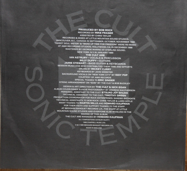 The Cult : Sonic Temple (LP, Album)