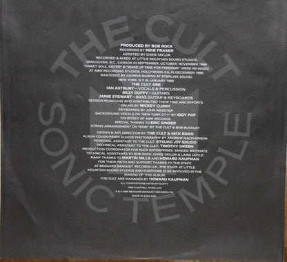 The Cult : Sonic Temple (LP, Album)