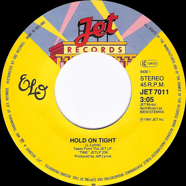 Electric Light Orchestra : Hold On Tight (7", Single)