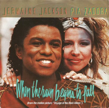 Jermaine Jackson, Pia Zadora : When The Rain Begins To Fall (7", Single)