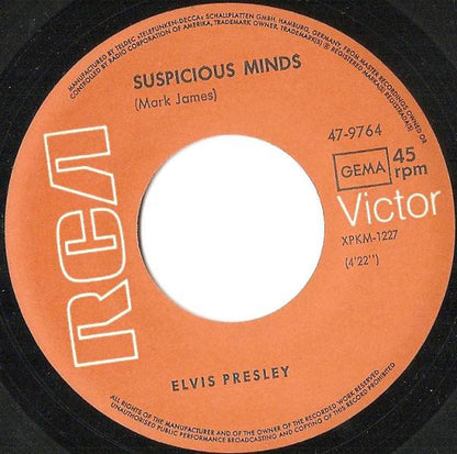 Elvis Presley : Suspicious Minds / You'll Think Of Me (7", Single)