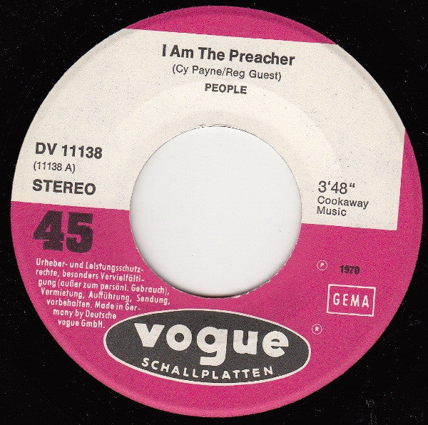 People (31) : I Am The Preacher / September's Son (7", Single)