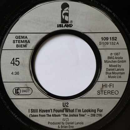 U2 : I Still Haven't Found What I'm Looking For (7", Single)