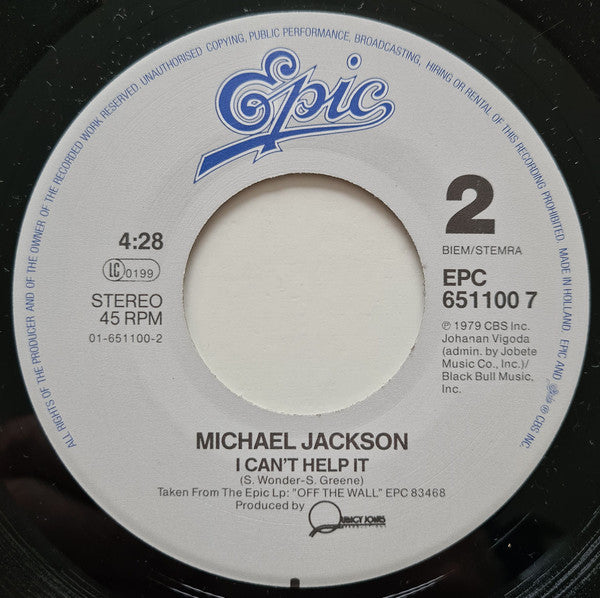 Michael Jackson : Bad (7", Single)