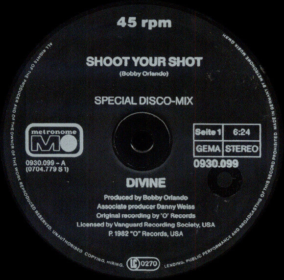 Divine : Shoot Your Shot / Native Love (Step By Step) (12")