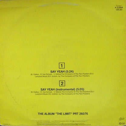 The Limit (2) : Say Yeah (Edit) (12", Maxi)