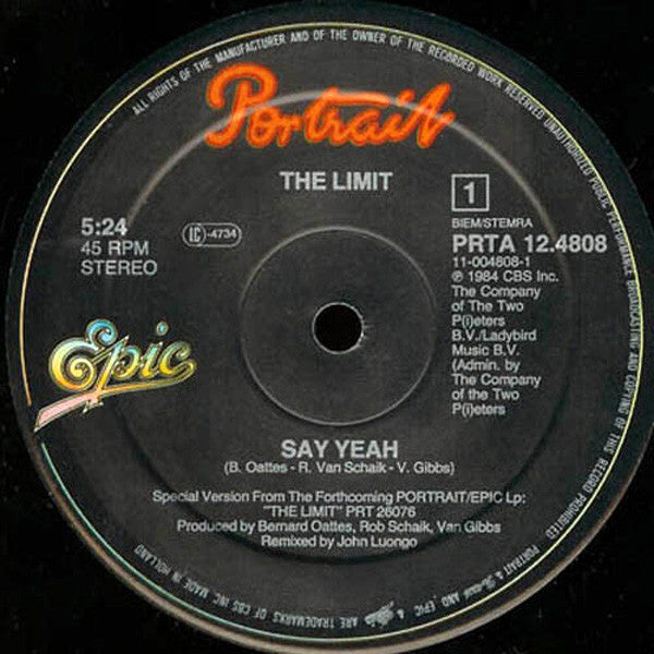 The Limit (2) : Say Yeah (Edit) (12", Maxi)