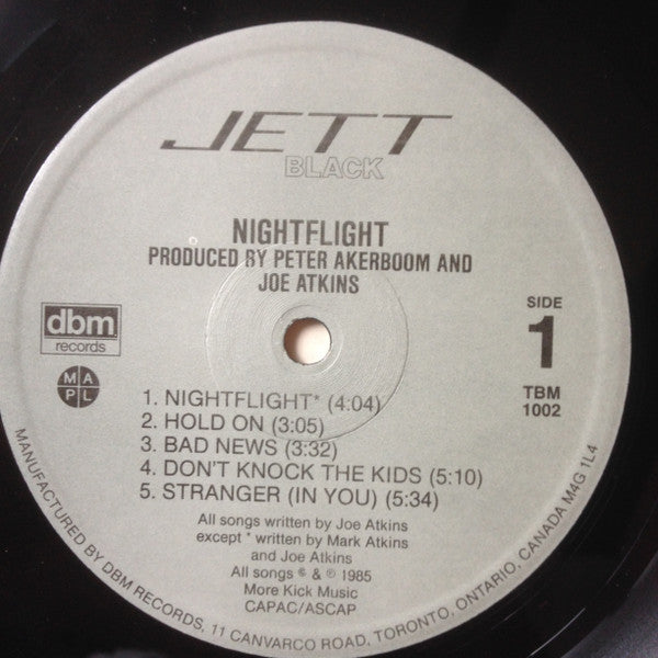 Jett Black (2) : Night Flight (LP, Album)