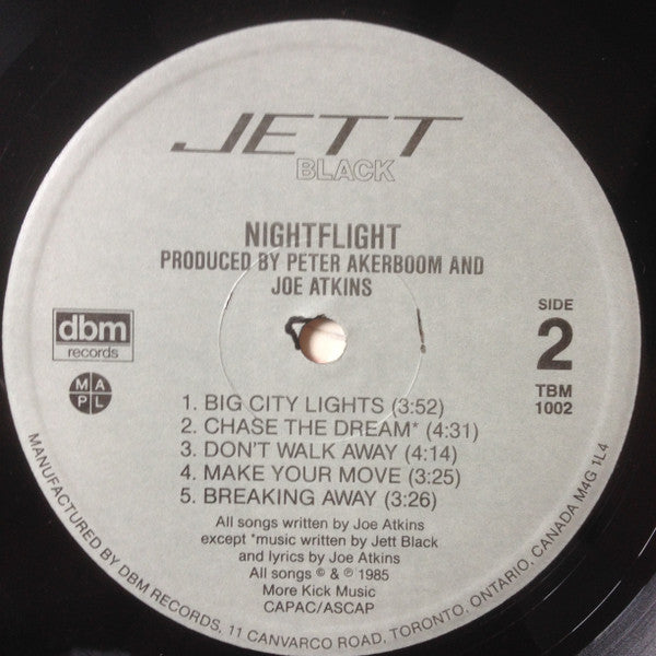 Jett Black (2) : Night Flight (LP, Album)