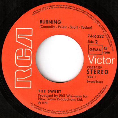 The Sweet : Hell Raiser / Burning (7", Single)