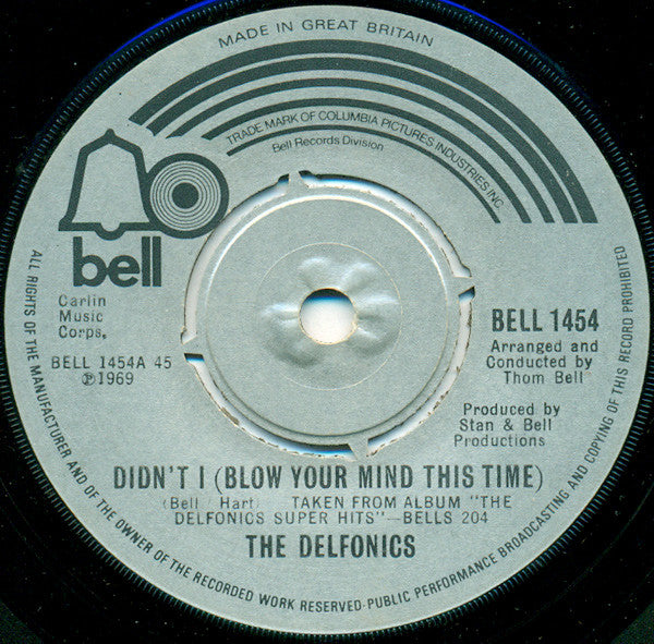 The Delfonics : Didn't I (Blow Your Mind This Time) / Down Is Up, Up Is Down (7", Single, RE)