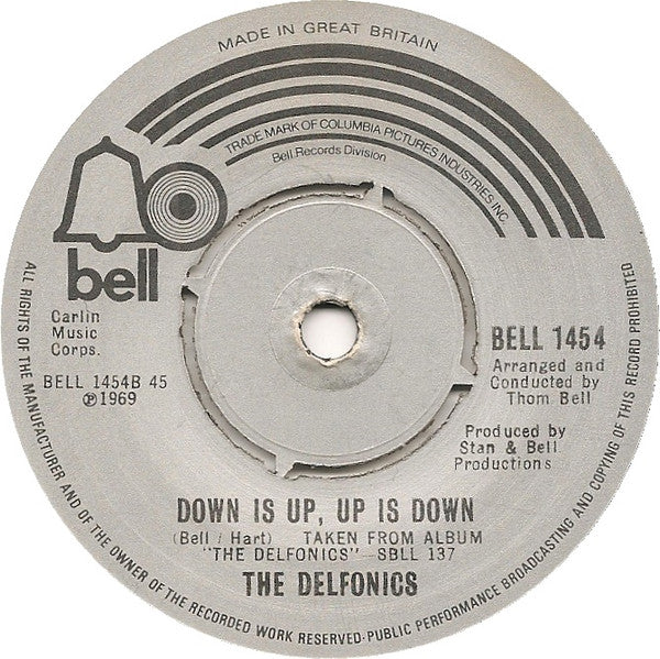 The Delfonics : Didn't I (Blow Your Mind This Time) / Down Is Up, Up Is Down (7", Single, RE)