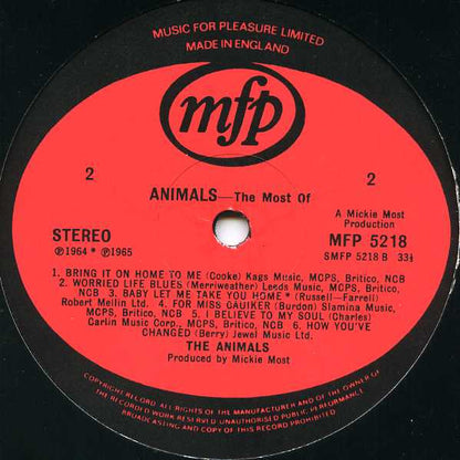 Animals* : The Most Of (LP, Comp)