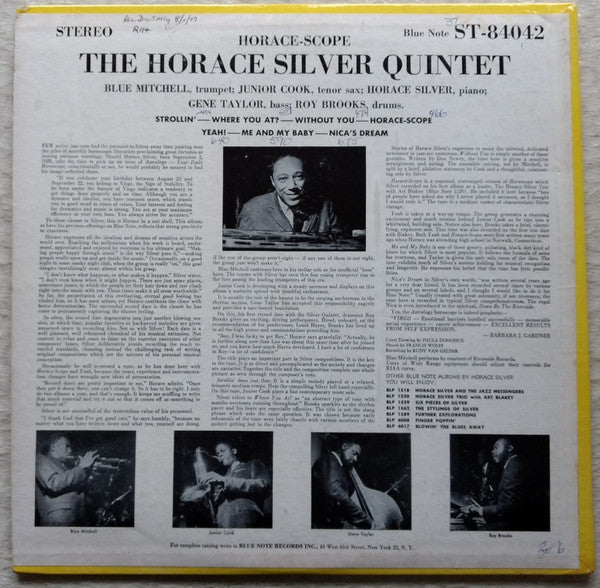 The Horace Silver Quintet : Horace-Scope (LP, Album)