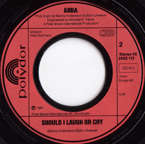 ABBA : One Of Us (7", Single)