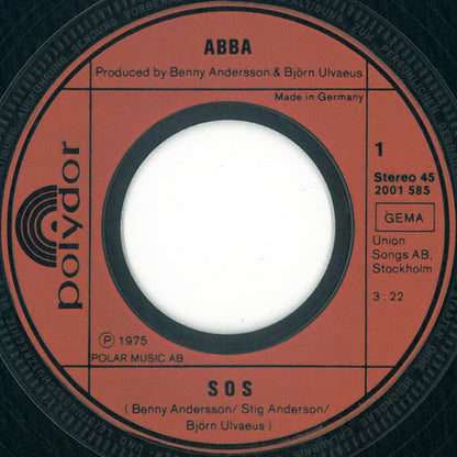 ABBA : S.O.S. (7", Single)