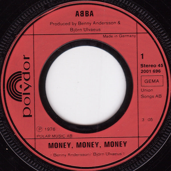 ABBA : Money Money Money / Crazy World (7", Single)