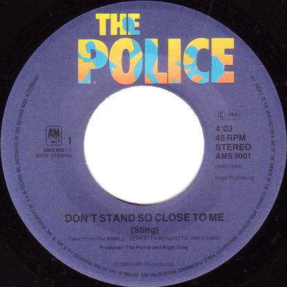 The Police : Don't Stand So Close To Me (7", Single, Bla)