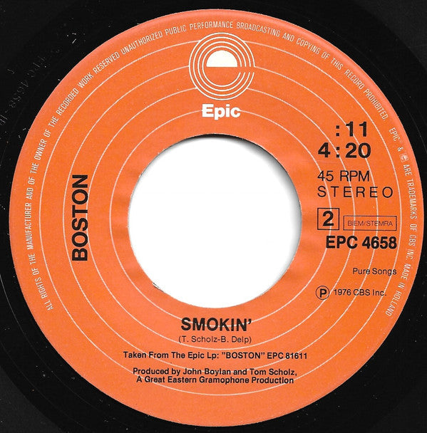 Boston : More Than A Feeling (7", Single)