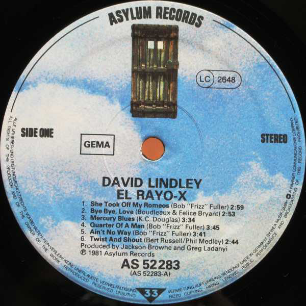 David Lindley : El Rayo-X (LP, Album)