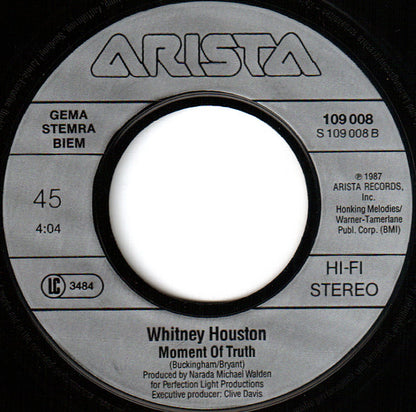 Whitney* : I Wanna Dance With Somebody (Who Loves Me) (7", Single, Mat)