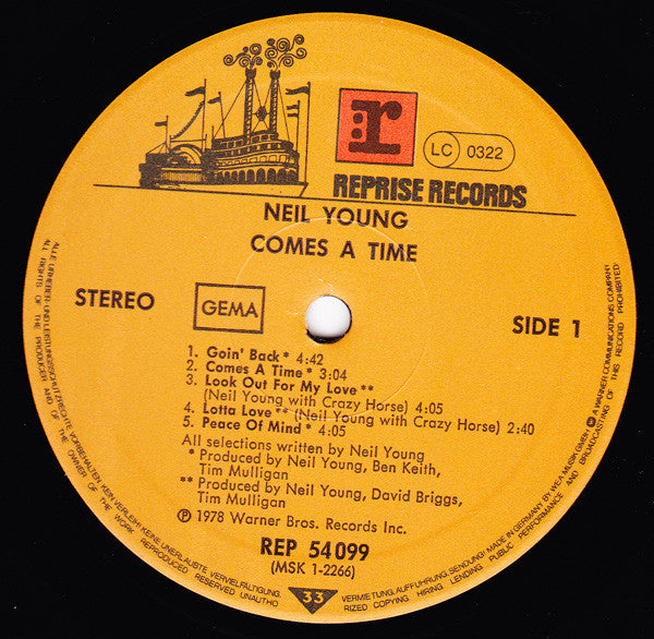 Neil Young : Comes A Time (LP, Album)