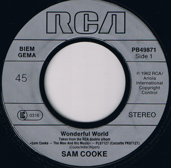 Sam Cooke : Wonderful World (7", Single)