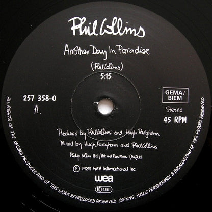 Phil Collins : Another Day In Paradise (12")