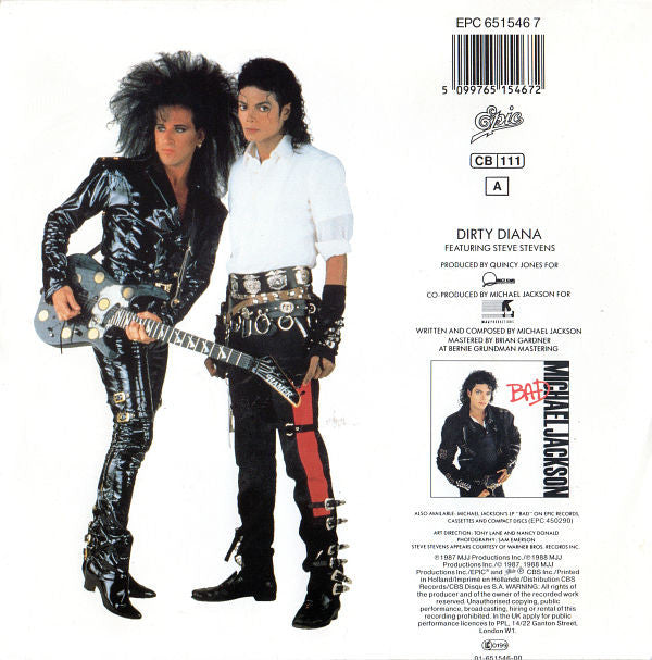 Michael Jackson : Dirty Diana (7", Single)