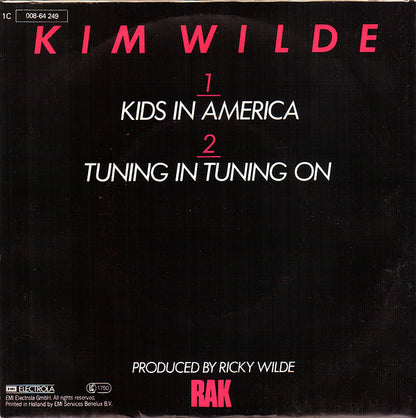 Kim Wilde : Kids In America (7", Single)