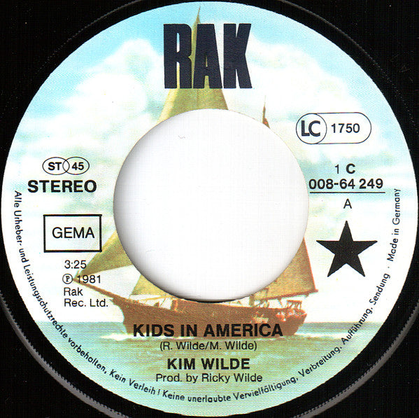 Kim Wilde : Kids In America (7", Single)