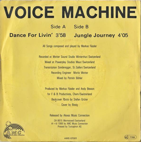 Voice Machine : Dance For Livin (7", Single)