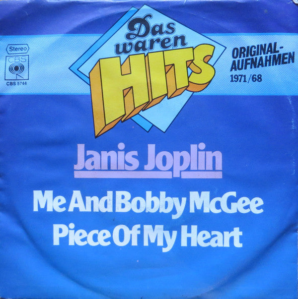 Janis Joplin : Me And Bobby McGee / Piece Of My Heart  (7", Single)