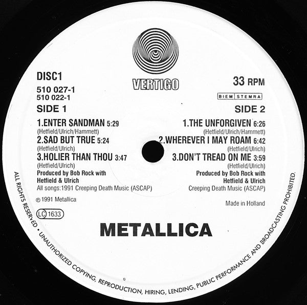 Metallica : Metallica (2xLP, Album)