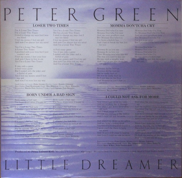 Peter Green (2) : Little Dreamer (LP, Album)