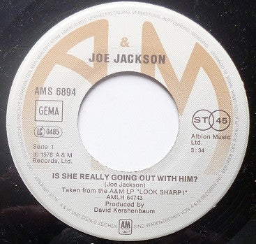 Joe Jackson : Is She Really Going Out With Him? (7", Single)