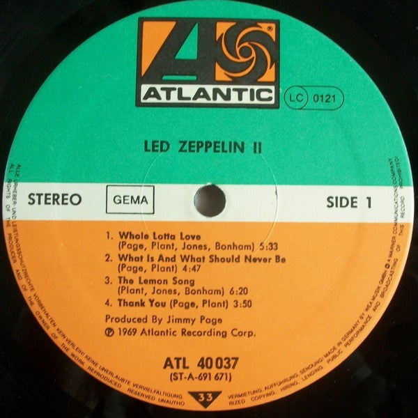 Led Zeppelin : Led Zeppelin II (LP, Album, RE, Gat)