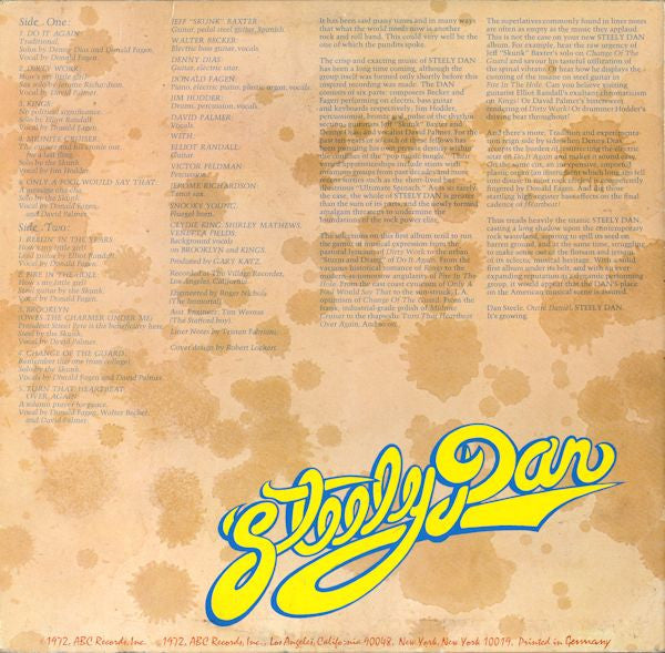 Steely Dan : Can't Buy A Thrill (LP, Album, RE)