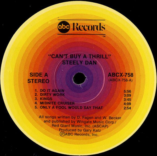 Steely Dan : Can't Buy A Thrill (LP, Album, RE)