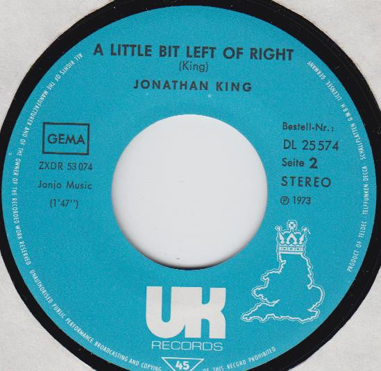 Jonathan King : Mary, My Love (7", Single)