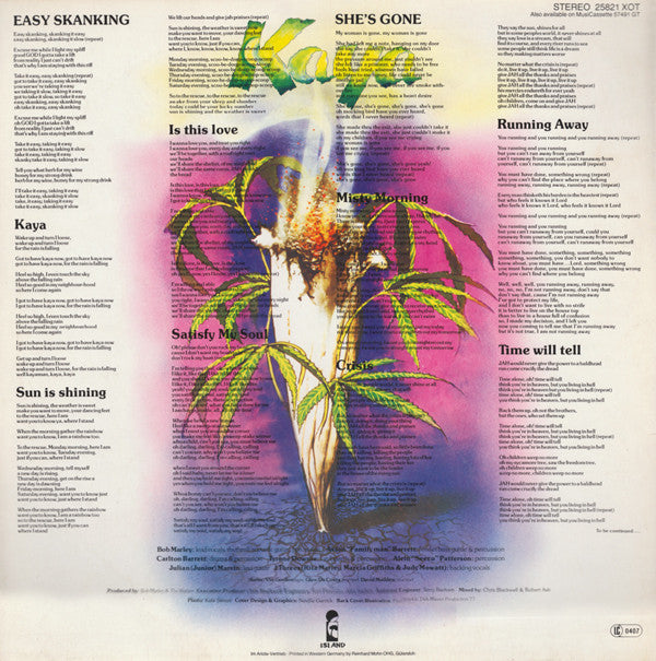 Bob Marley & The Wailers : Kaya (LP, Album)