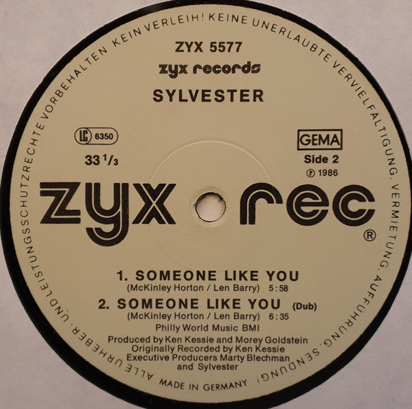 Sylvester : Someone Like You (12")