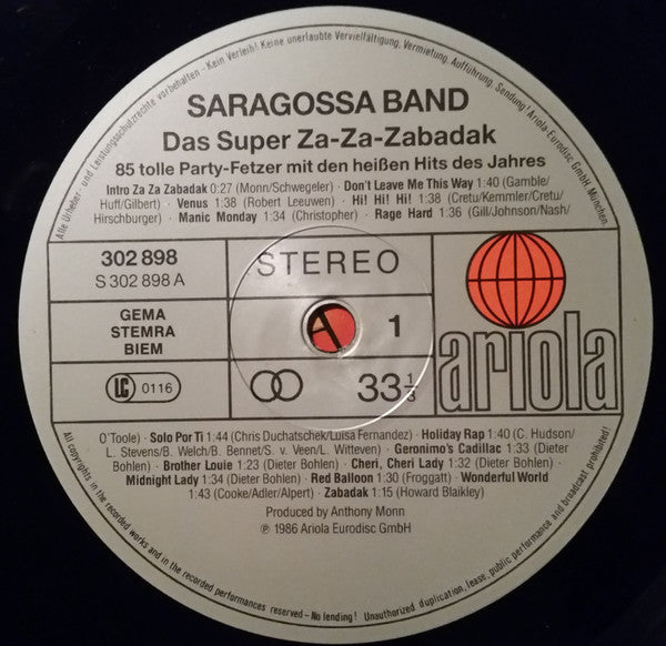 Saragossa Band : Das Super Za-Za-Zabadak (2xLP, Mixed)