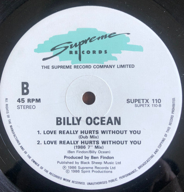 Billy Ocean : Love Really Hurts Without You (12", Single)