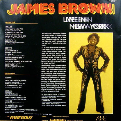 James Brown : Live In New York (2xLP, Album, RP, Gat)