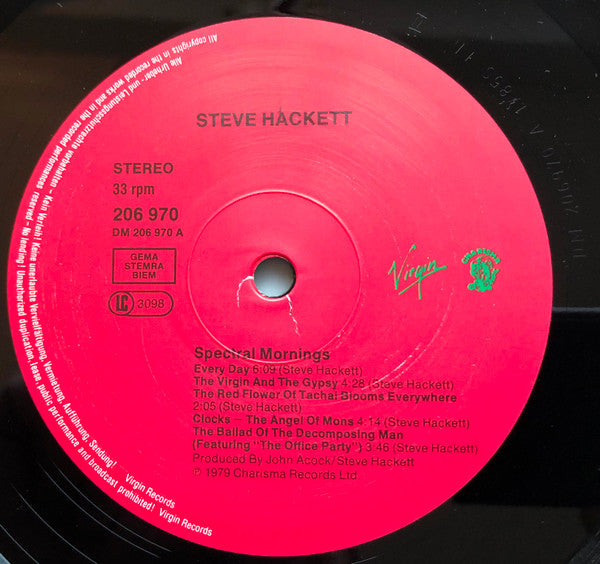 Steve Hackett : Spectral Mornings (LP, Album, RE)