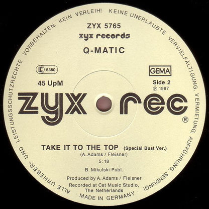 Q-Matic : Take It To The Top (12")