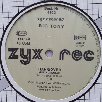 Big Tony : Can't Get Enough (Of Your Love Babe) (12")